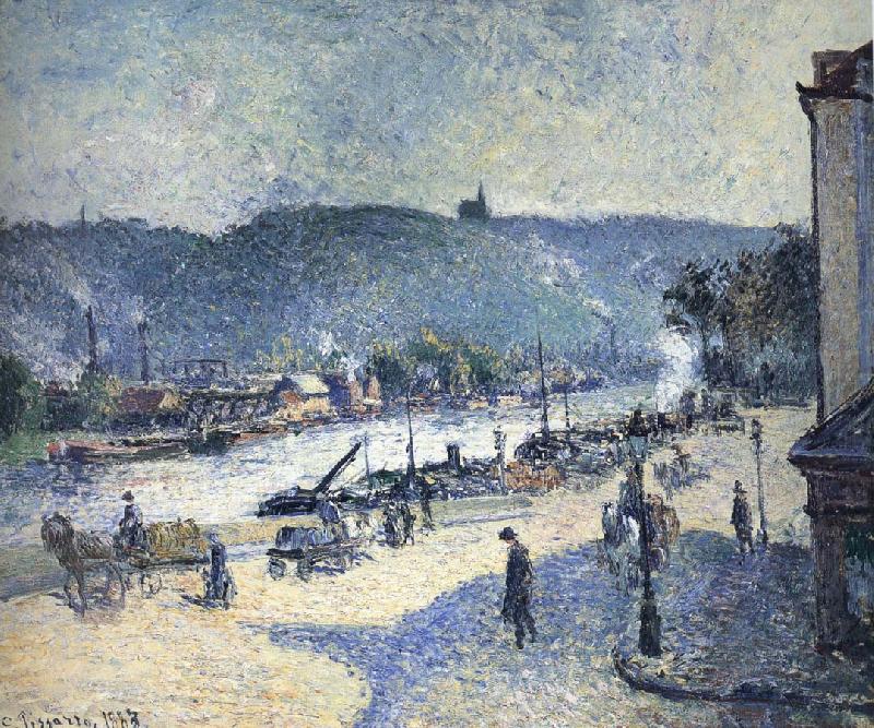 Camille Pissarro Rouen A Bend in the River china oil painting image